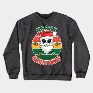 Alien Santa, Merry Christmas Funny festive Humor Crewneck Sweatshirt